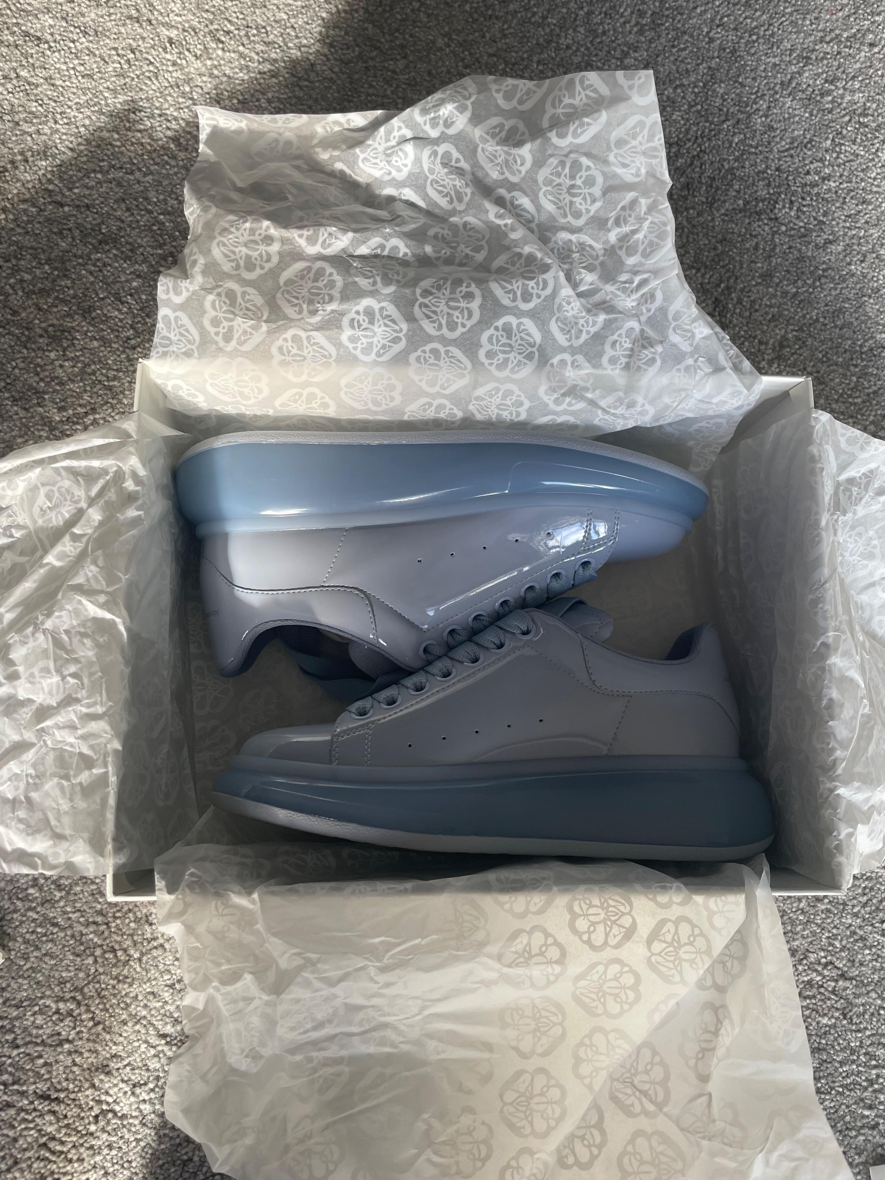 Spring Blue Oversized Transparent Sole Sneakers