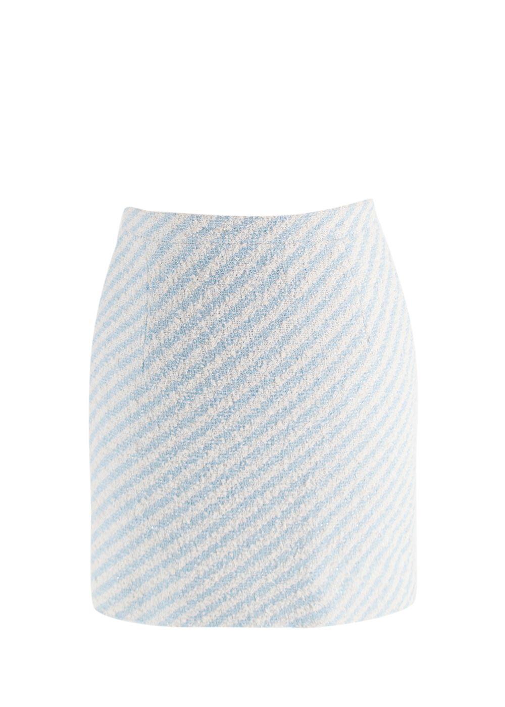 Alessandra Rich  Striped Tweed Cropped Jacket and Skirt