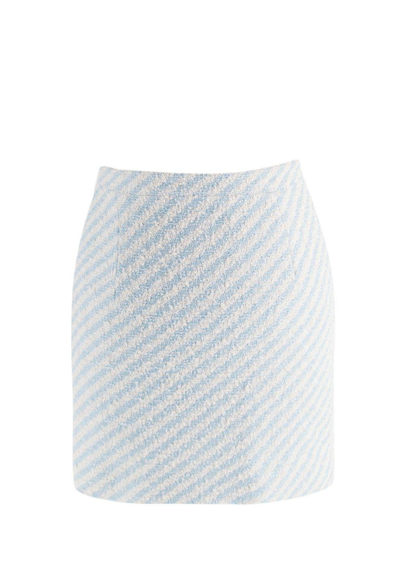 Alessandra Rich  Striped Tweed Cropped Jacket and Skirt