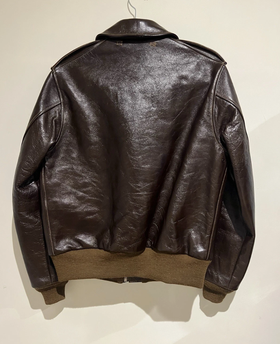 Buzz Rickson Brown Type-A Rough Wear Leather Jacket
