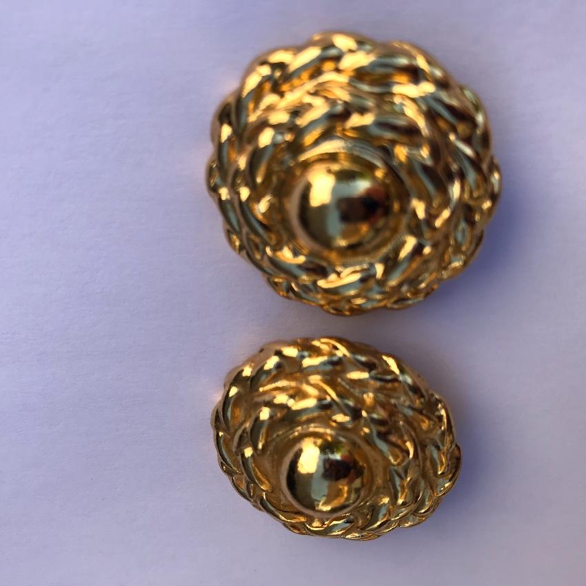 YSL Vintage Gold Plated Couture Earrings