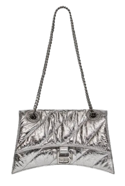Limited Edition Silver Metallized Crush Calfskin Bag