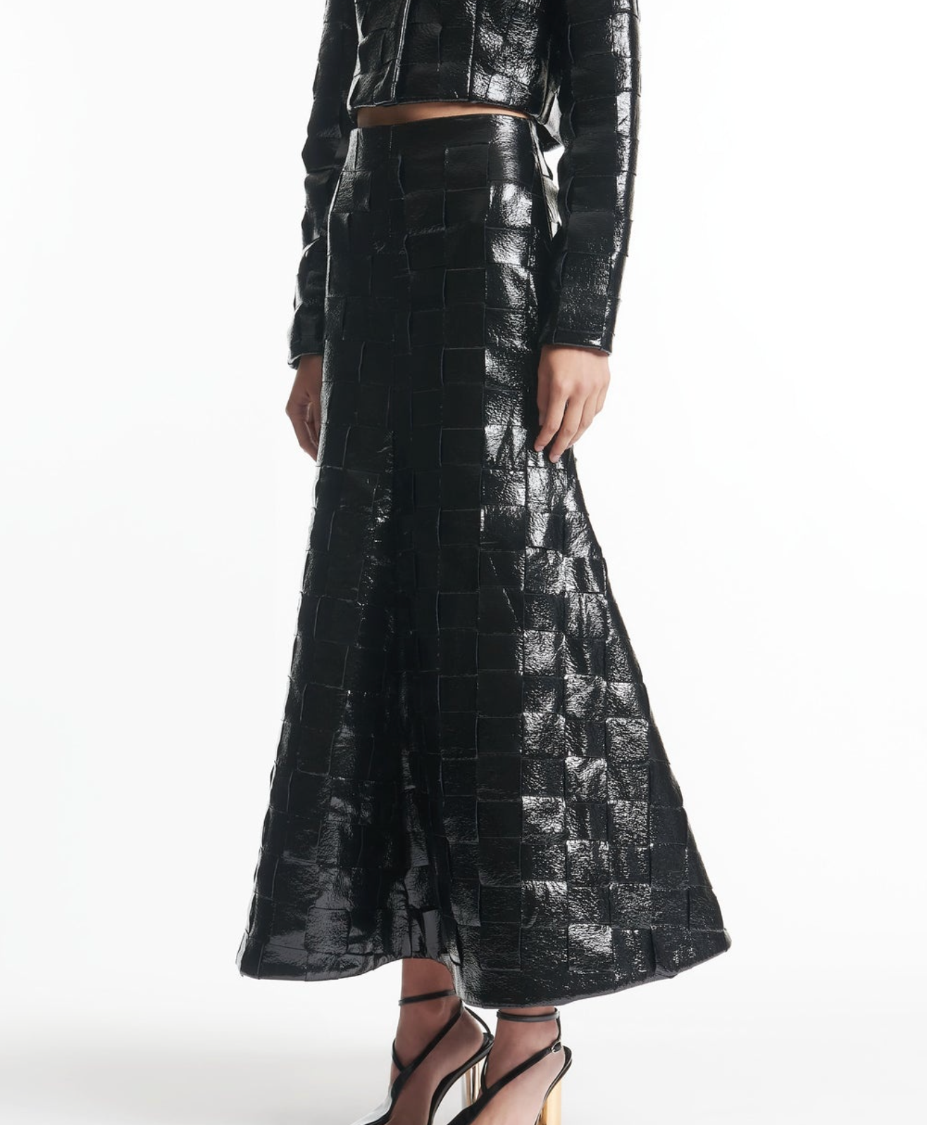A.W.A.K.E. Mode Weaved Flared Skirt