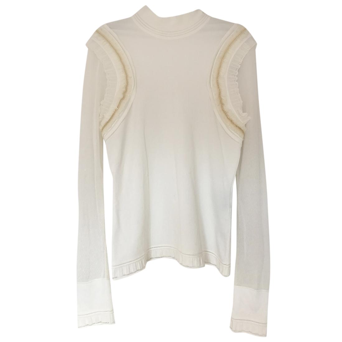Roberto Cavalli Ruffle Gold Chain Jumper