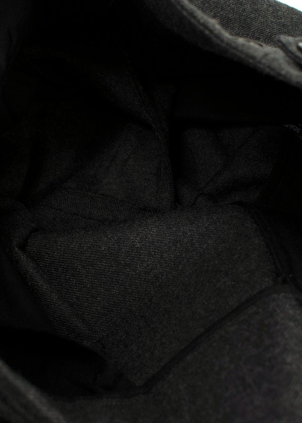 Saint Laurent Grey Belted Wool Trousers