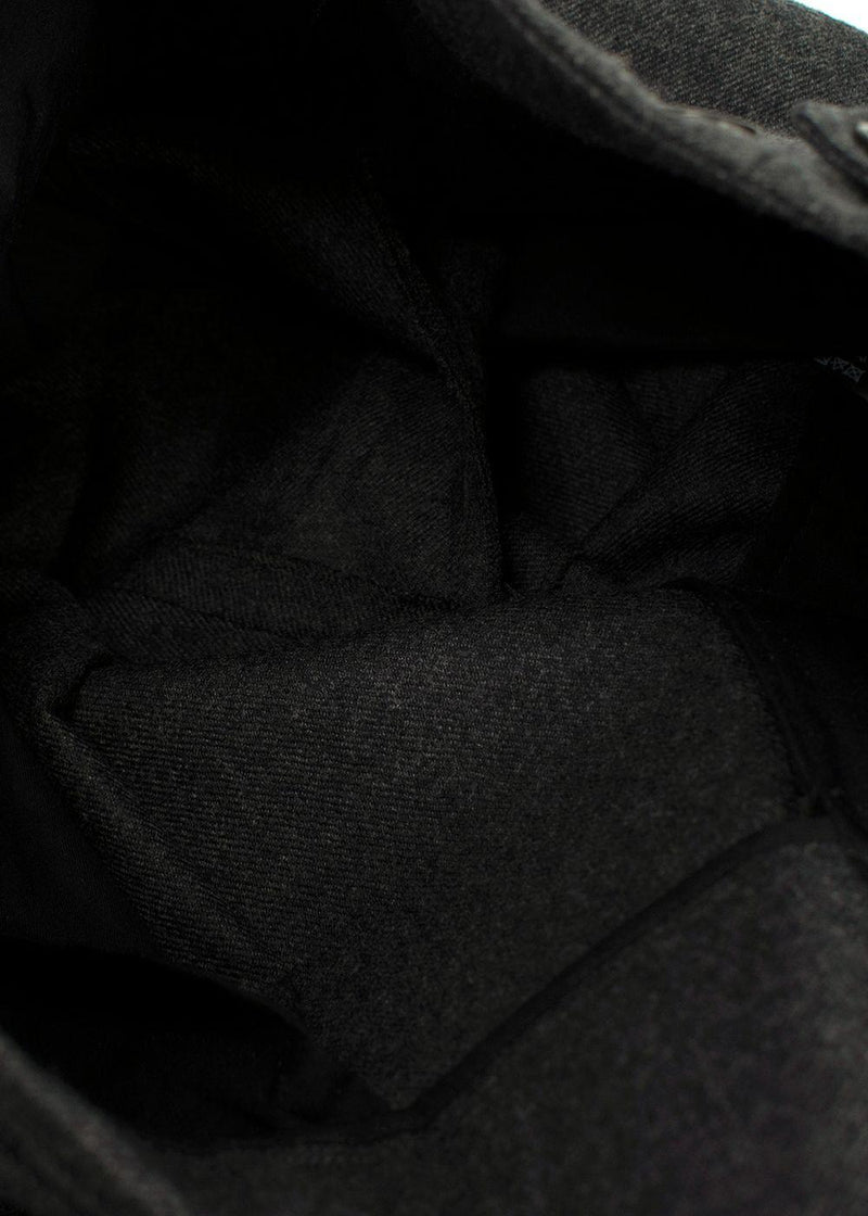Saint Laurent Grey Belted Wool Trousers