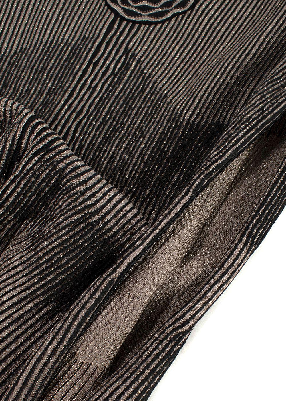 Alaia Metallic Jacquard Knit Skater Dress