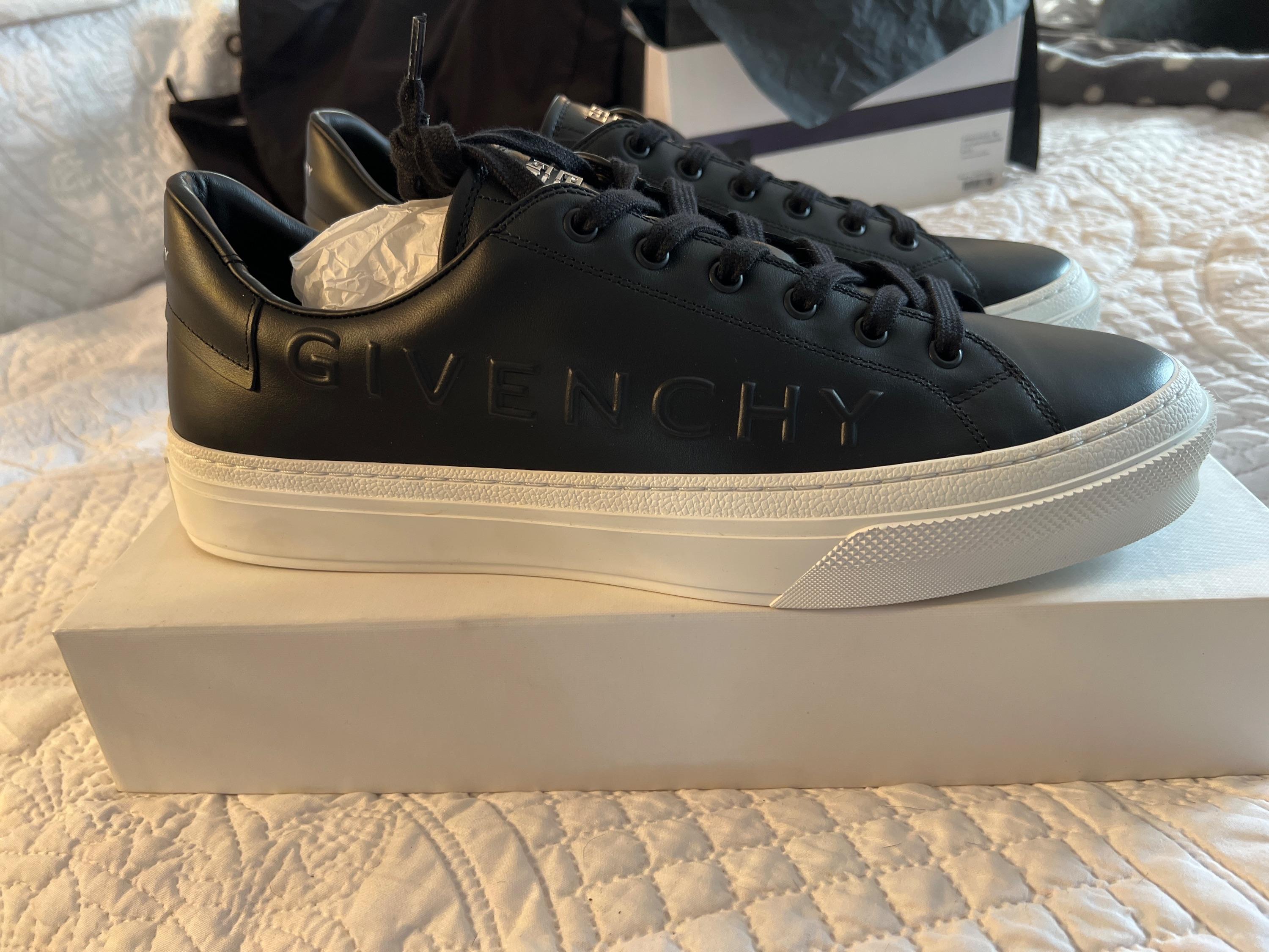 Givenchy Black Leather Trainers