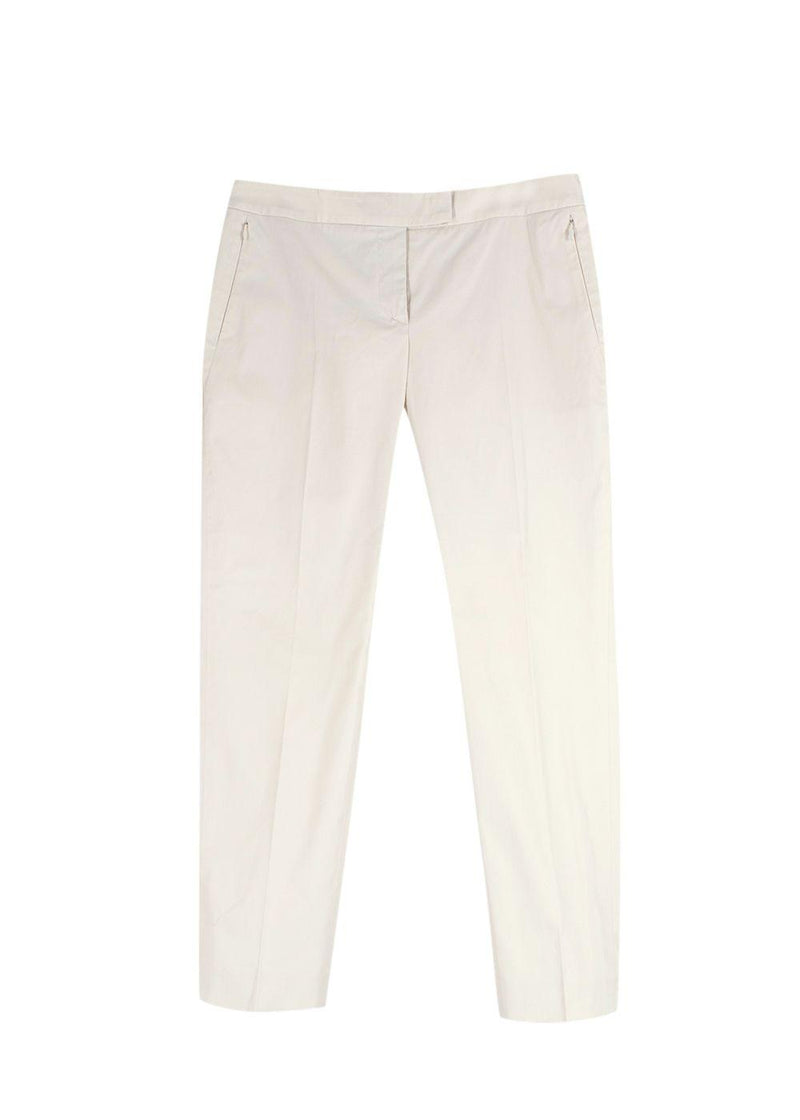 Cream Cropped Trousers