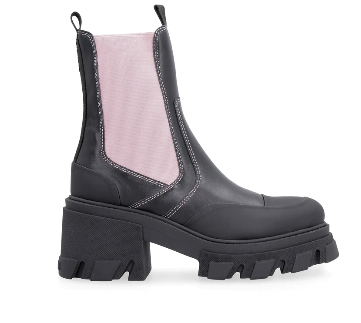 Contrast Stitch Platform Chelsea Boots