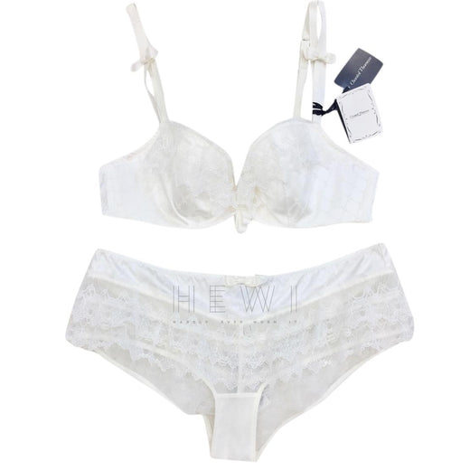 Chantal Thomass Leavers Lace & Satin Jacquard Froufrou Lingerie Set