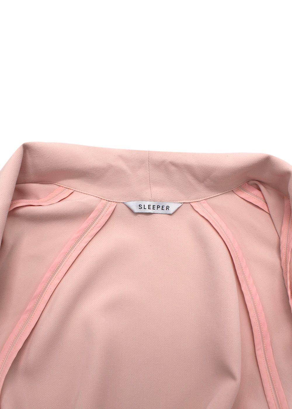Sleeper Pink and Red Trim Belted Stretch Robe