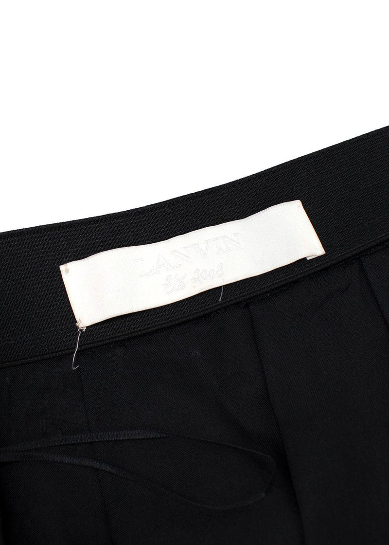 Lanvin Black Silk Midi Skirt