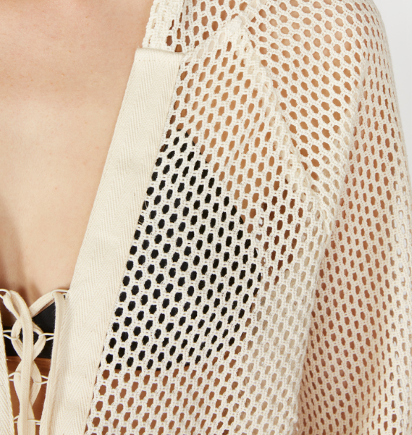 Albus Lumen Creme Aziza Crochet Top