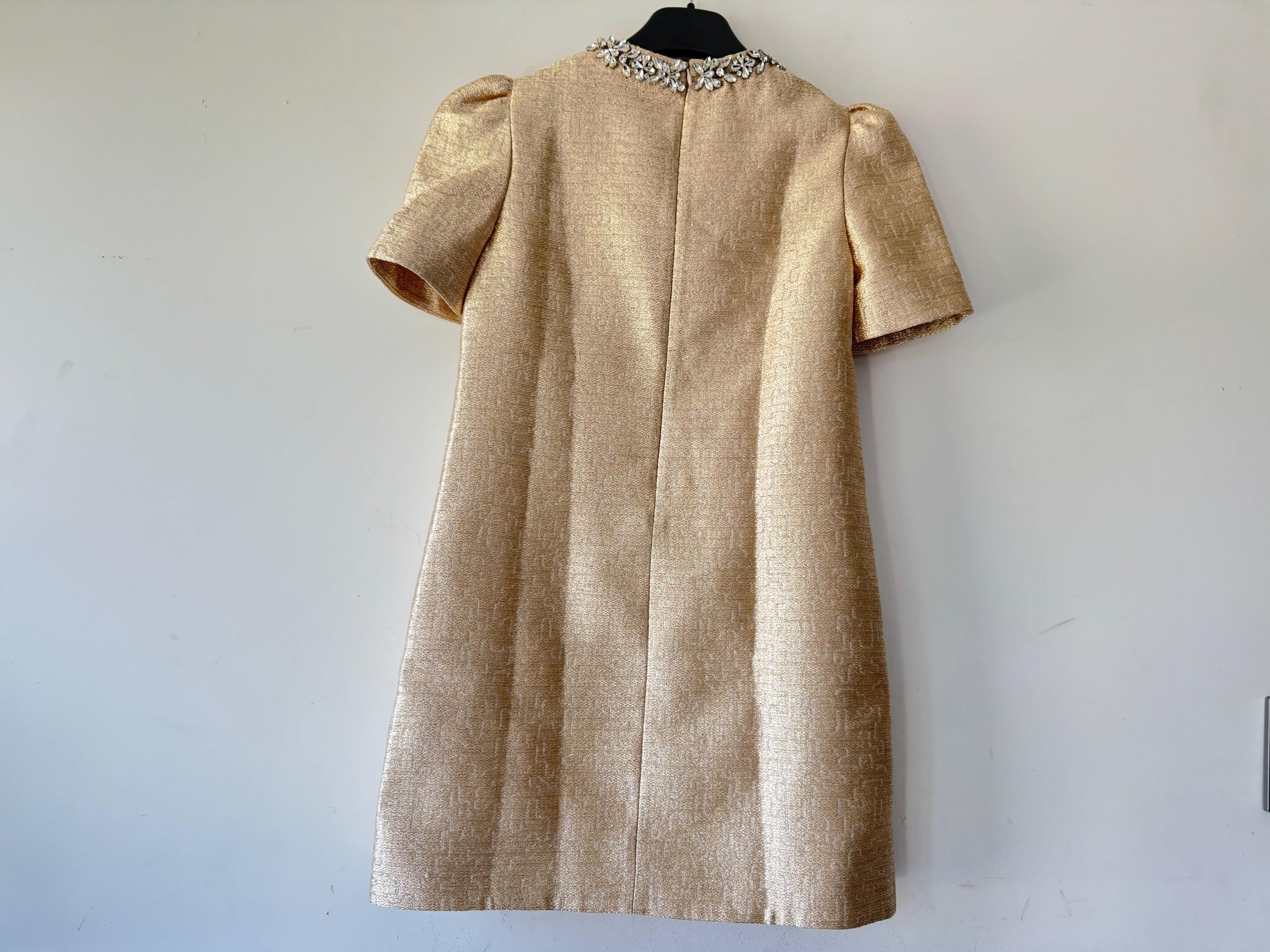 Zimmearmann Gold Crush Shift dress
