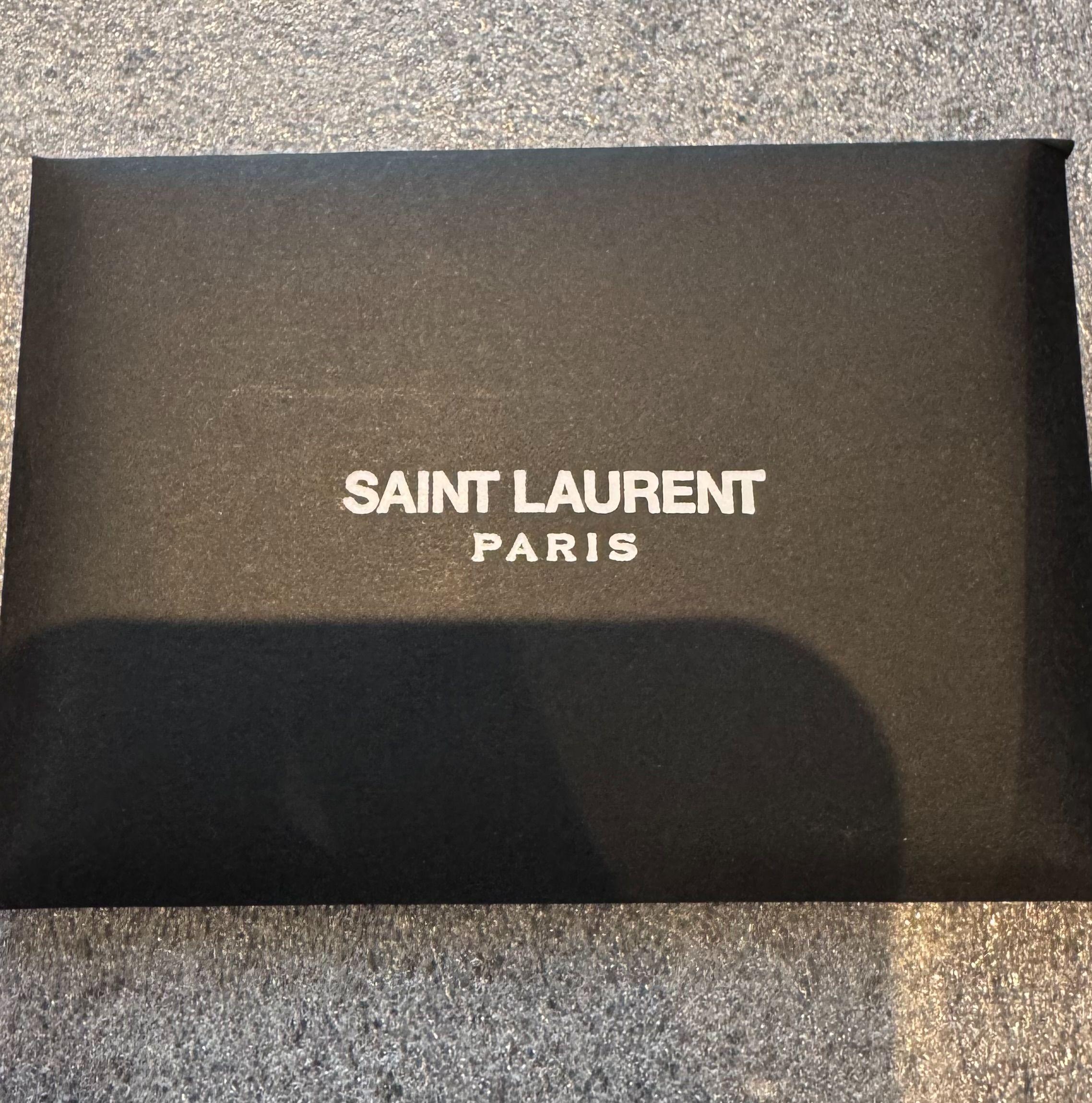 Saint Laurent Black Leather Cassandra Bag