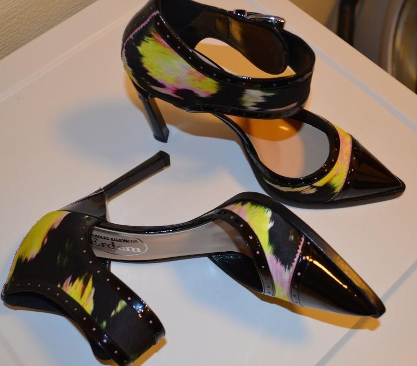 Nicholas Kirkwood Sating & Leather Painted Sandals