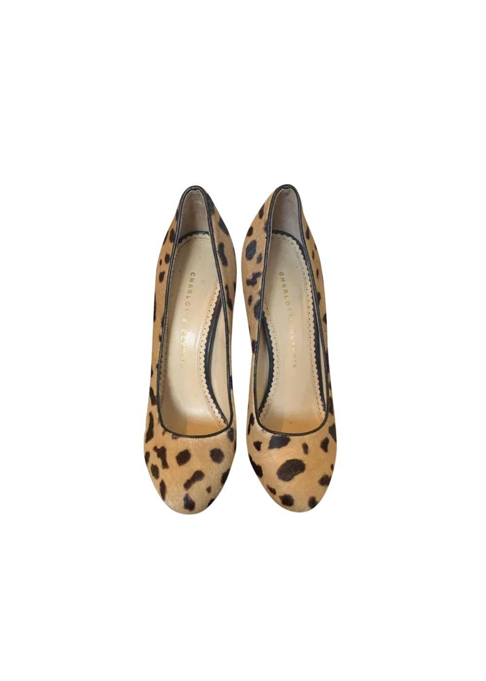 Leopard print pony hair Dolly platform heeled pumps
