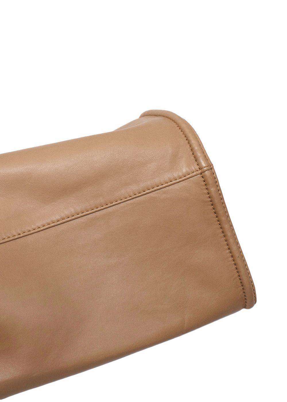 Giorgio Armani Beige Leather Blazer