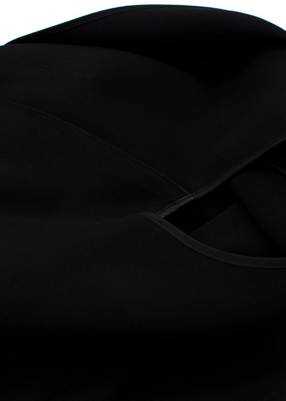 Black Flared Pleated Zip Gown