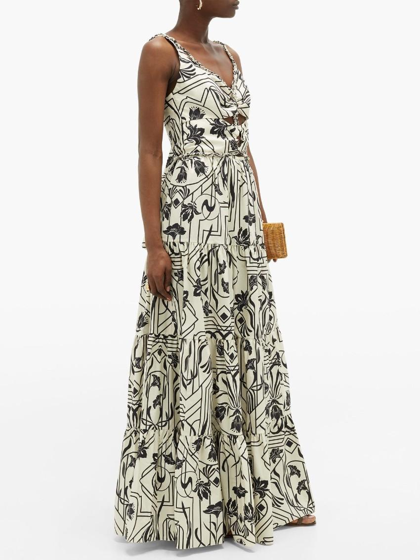 Johanna Ortiz Architecture floral-print cotton maxi dress