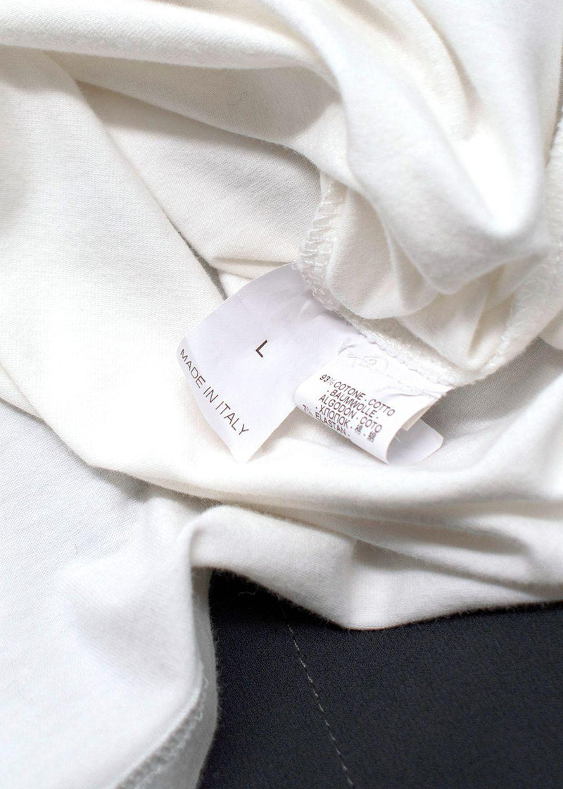Brunello Cucinelli Double Layer White and Grey Crepe Dress