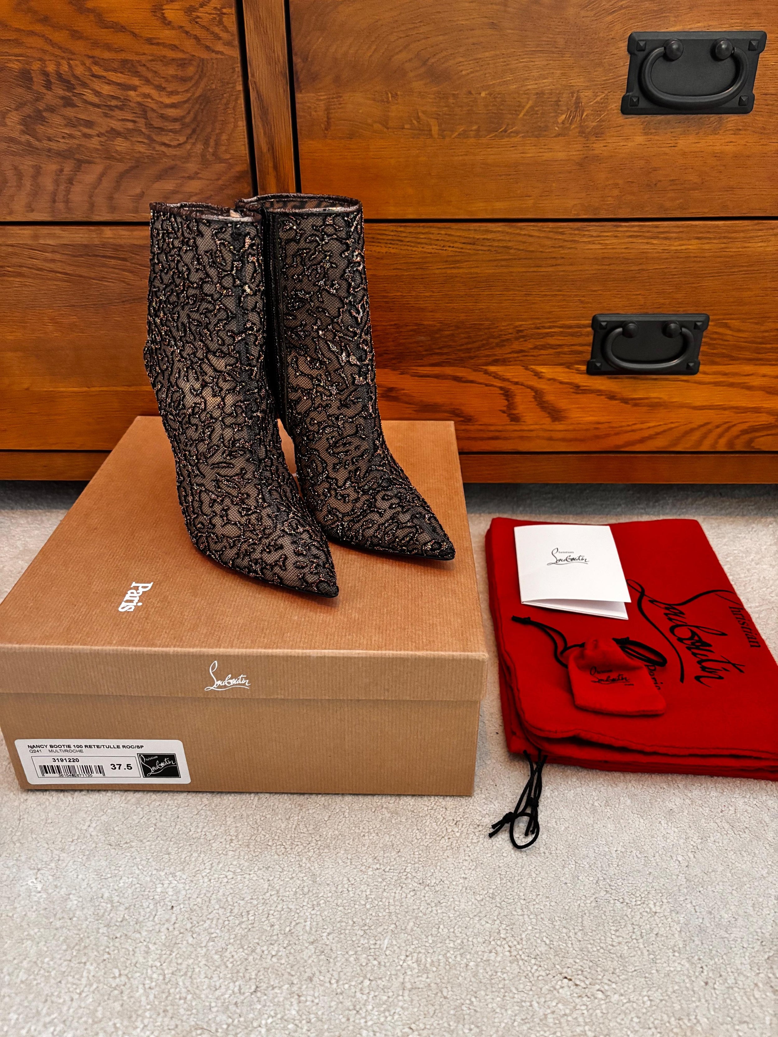 Christian Louboutin Nancy Glitter Booties