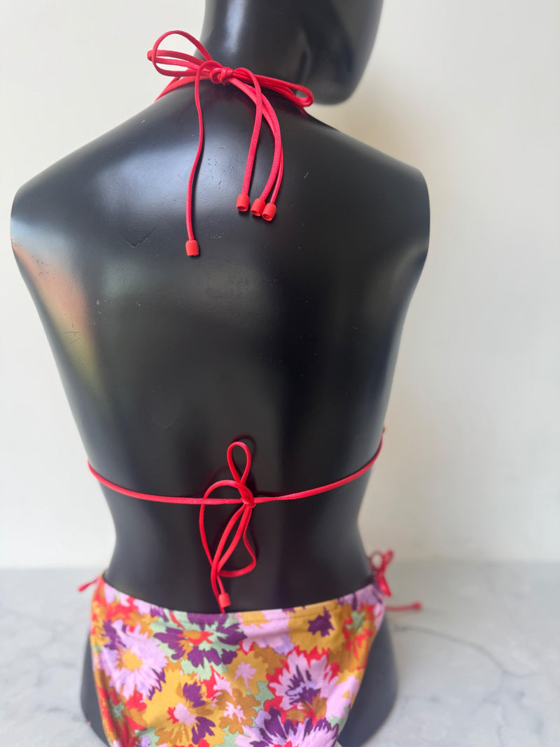 Violet Print Triangle Bikini