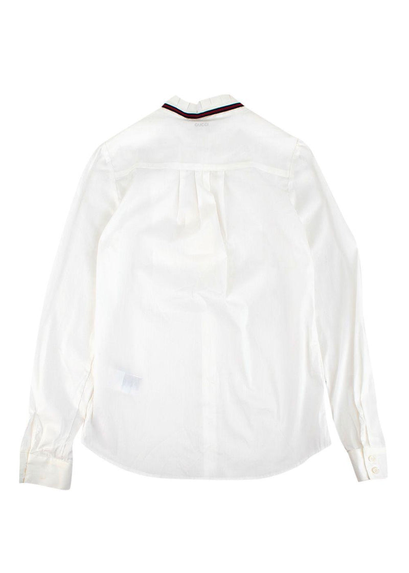 ivory cotton pie-crust collar blouse 10Y