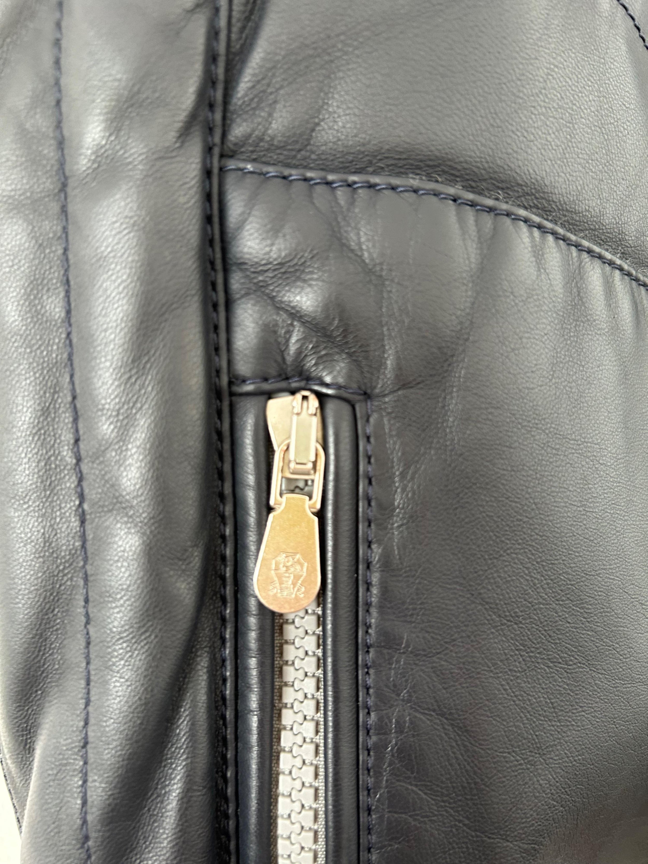 Brunello Cucinelli Black Leather Gilet