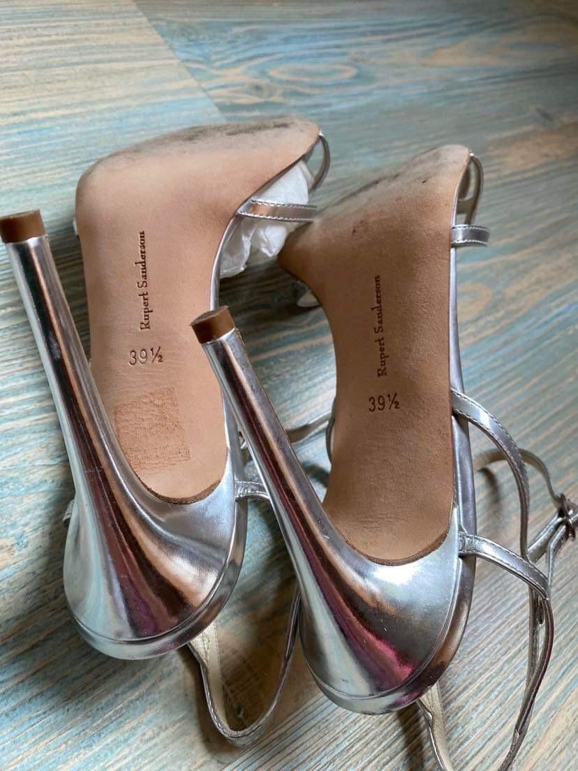 Rupert Sanderson Flare Gold Sandals