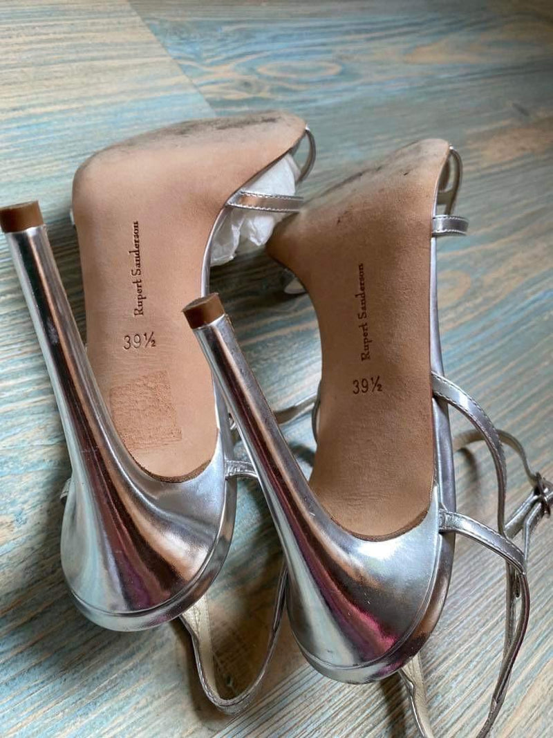 Rupert Sanderson Flare Gold Sandals