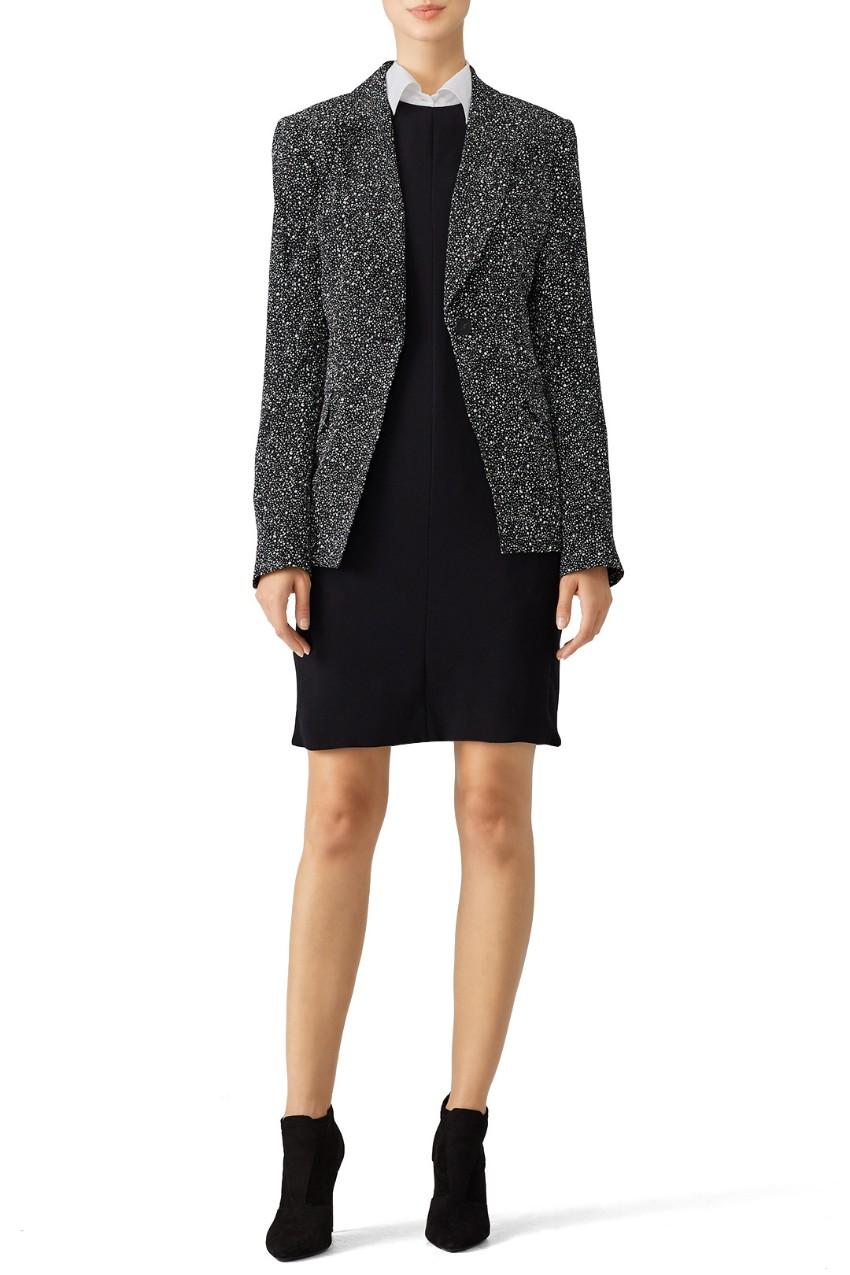 DVF Black & White Charlotte Tailored Jacket