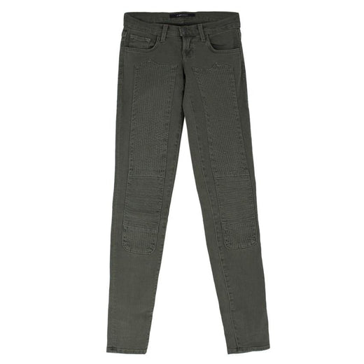 J Brand Khaki Green Roz Moto Skinny Jeans