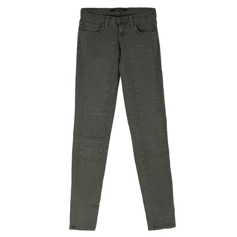 J Brand Khaki Green Roz Moto Skinny Jeans
