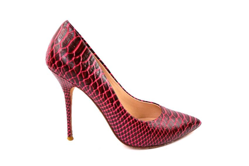 Lucy Choi Neon Snake Print Pumps