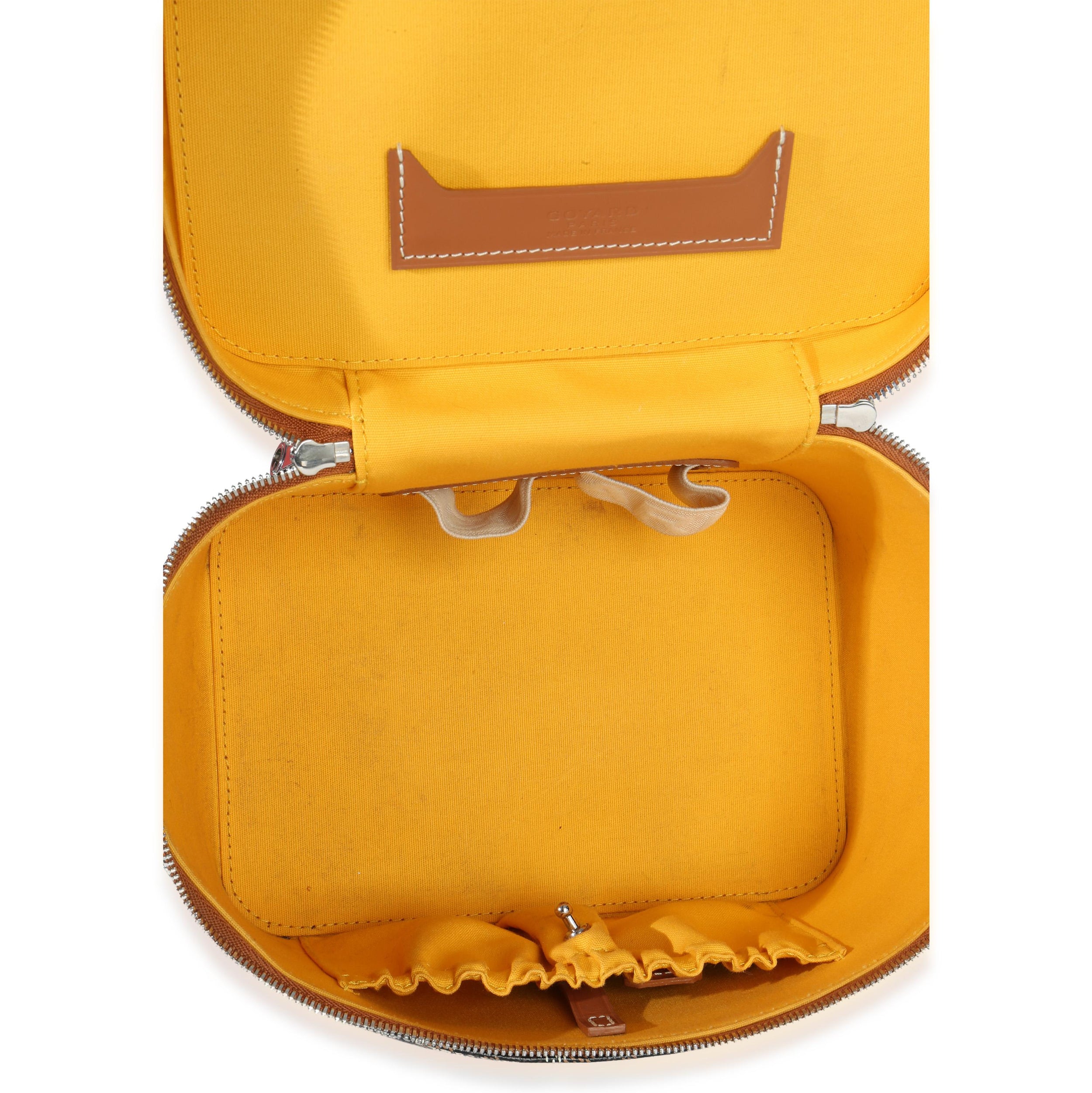 Goyard Gold Black Goyardine Canvas Muse Vanity Case