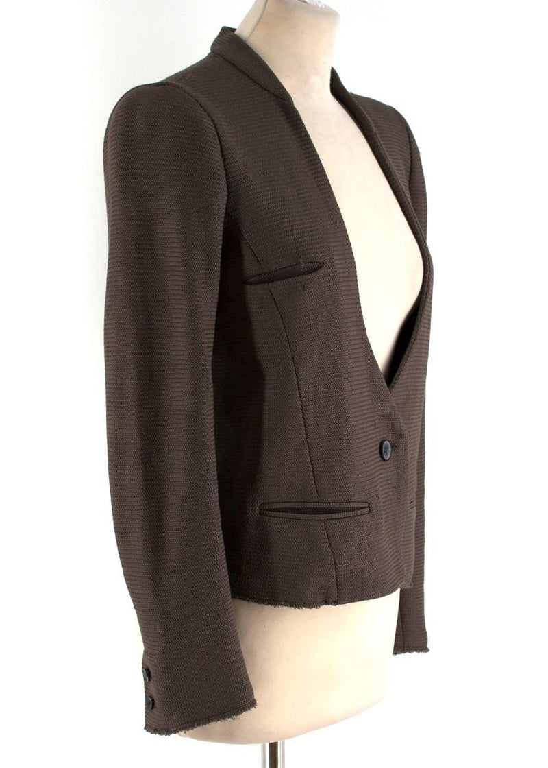 Isabel Marant Khaki Knit Deep V Blazer