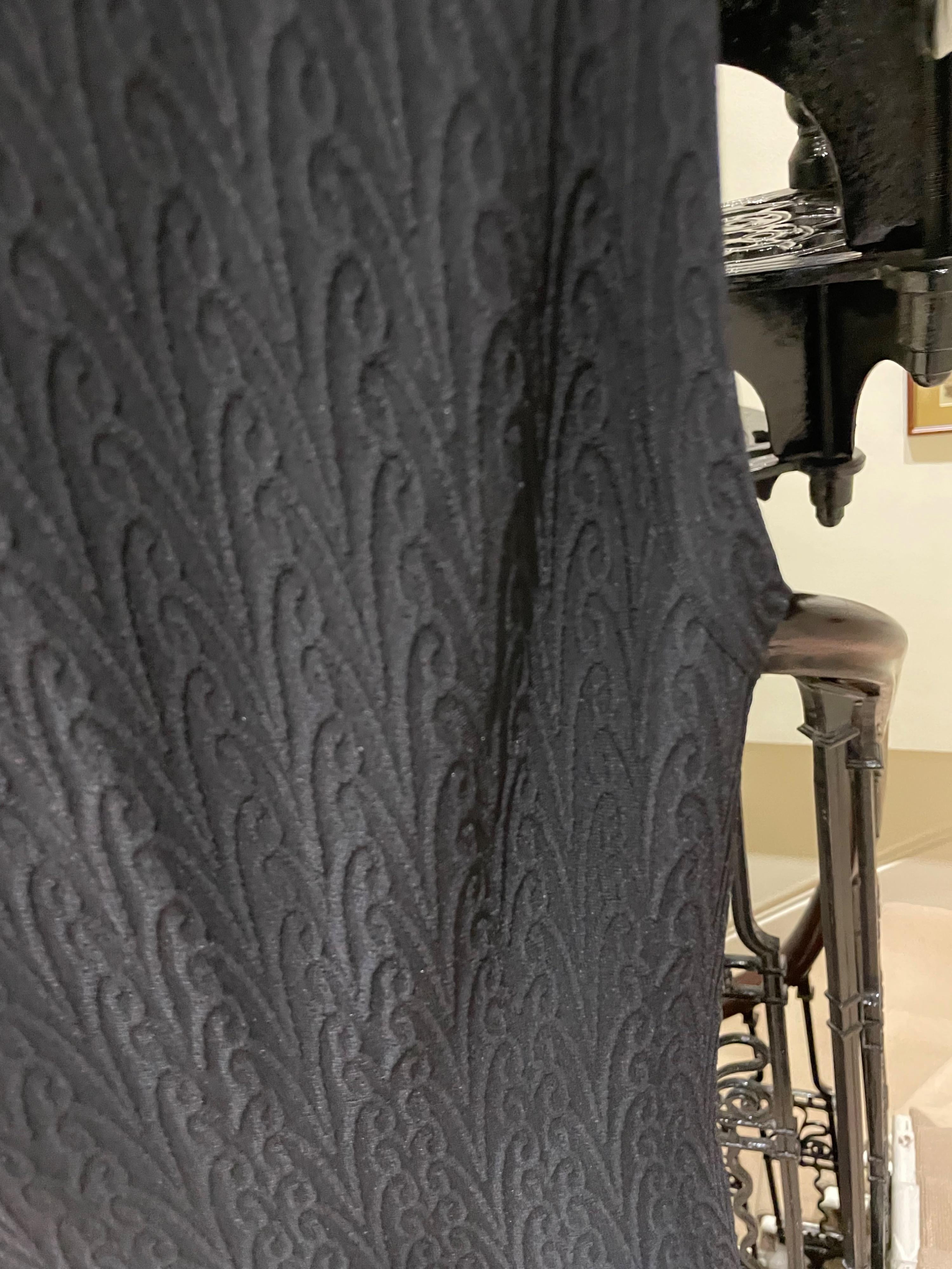 Alaia Black Textured Maxi Dress