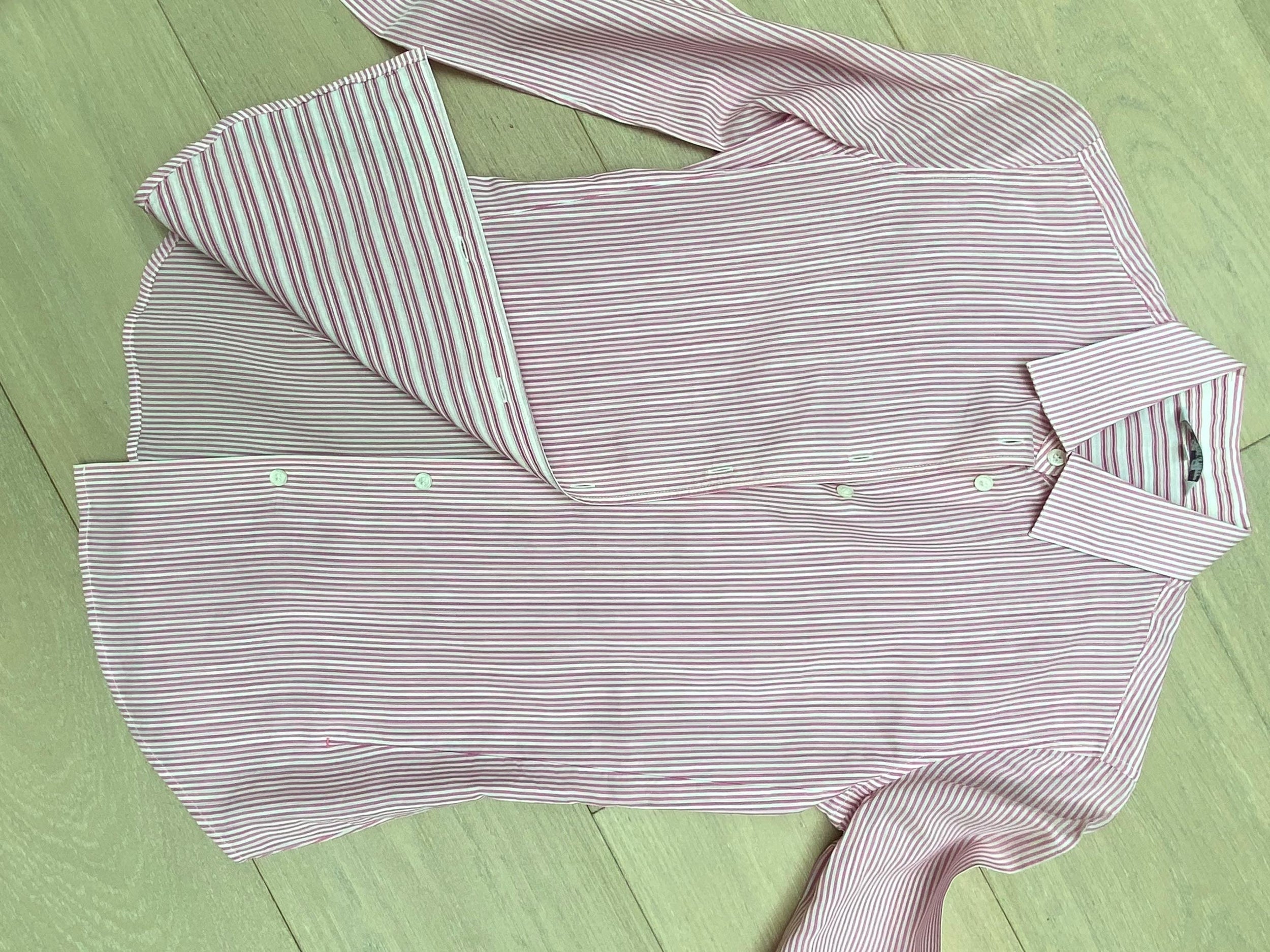 Pink Striped Silk Cotton Shirt
