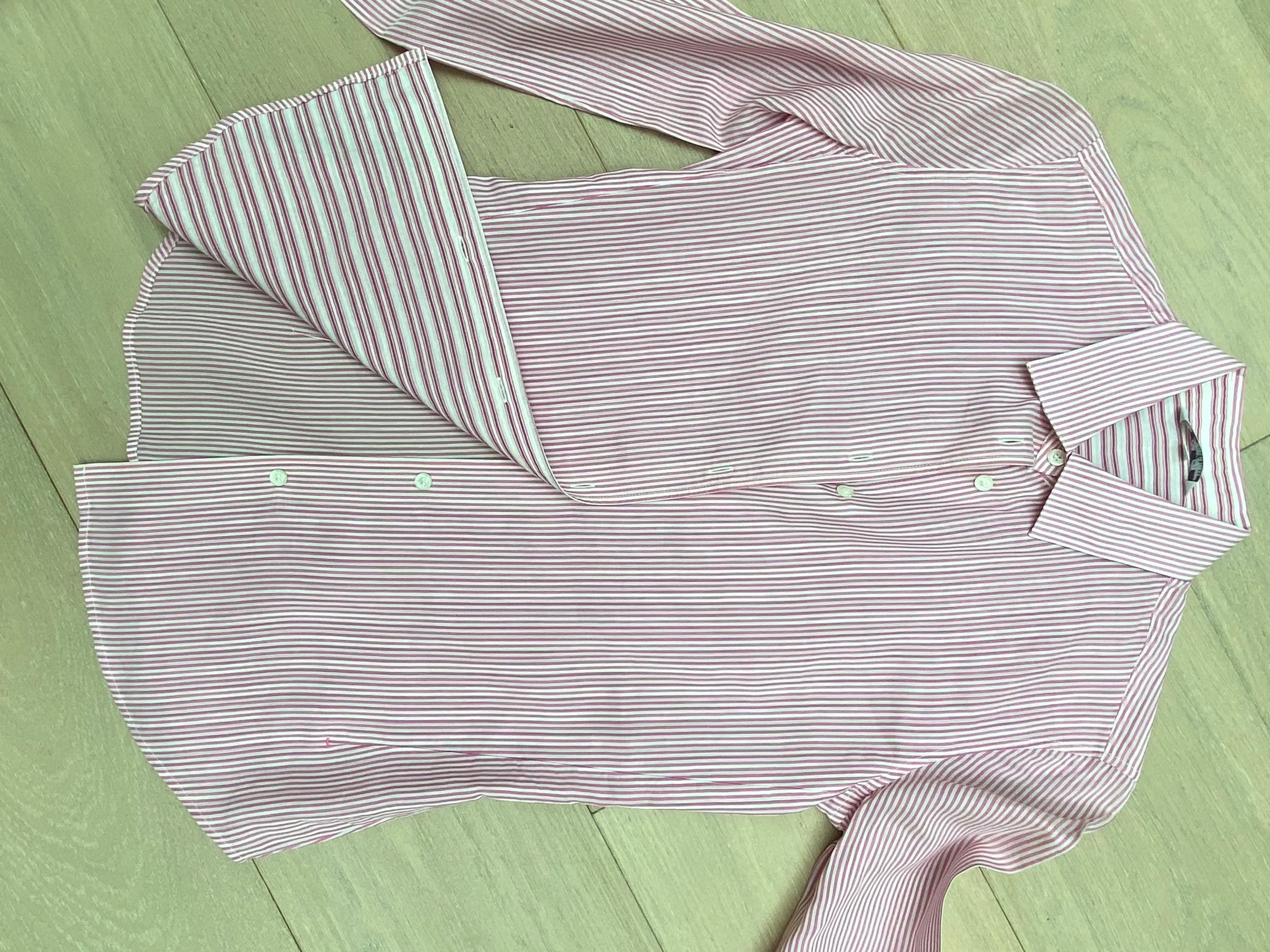 Pink Striped Silk Cotton Shirt