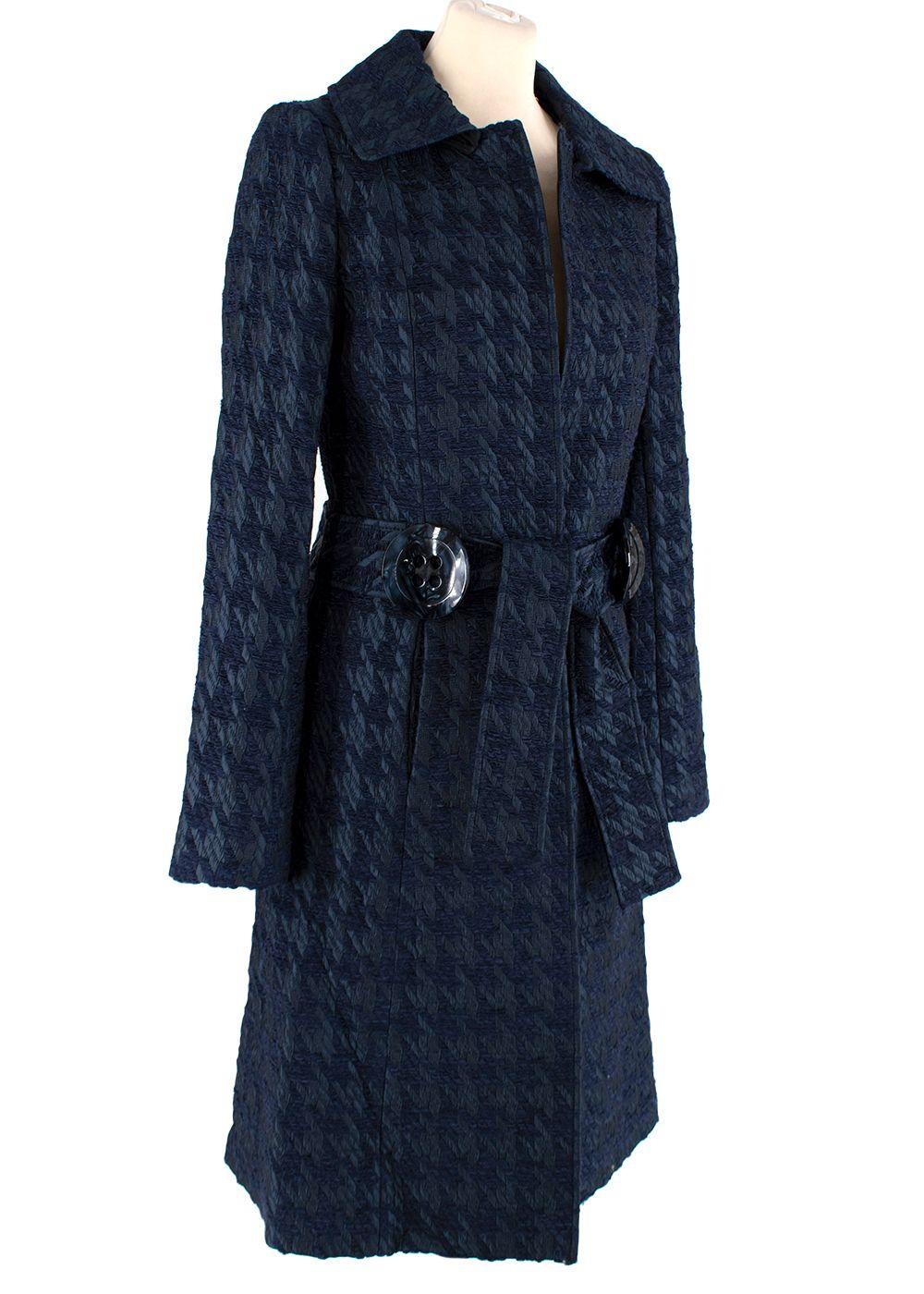 Dolce & Gabbana Houndstooth Silk Coat