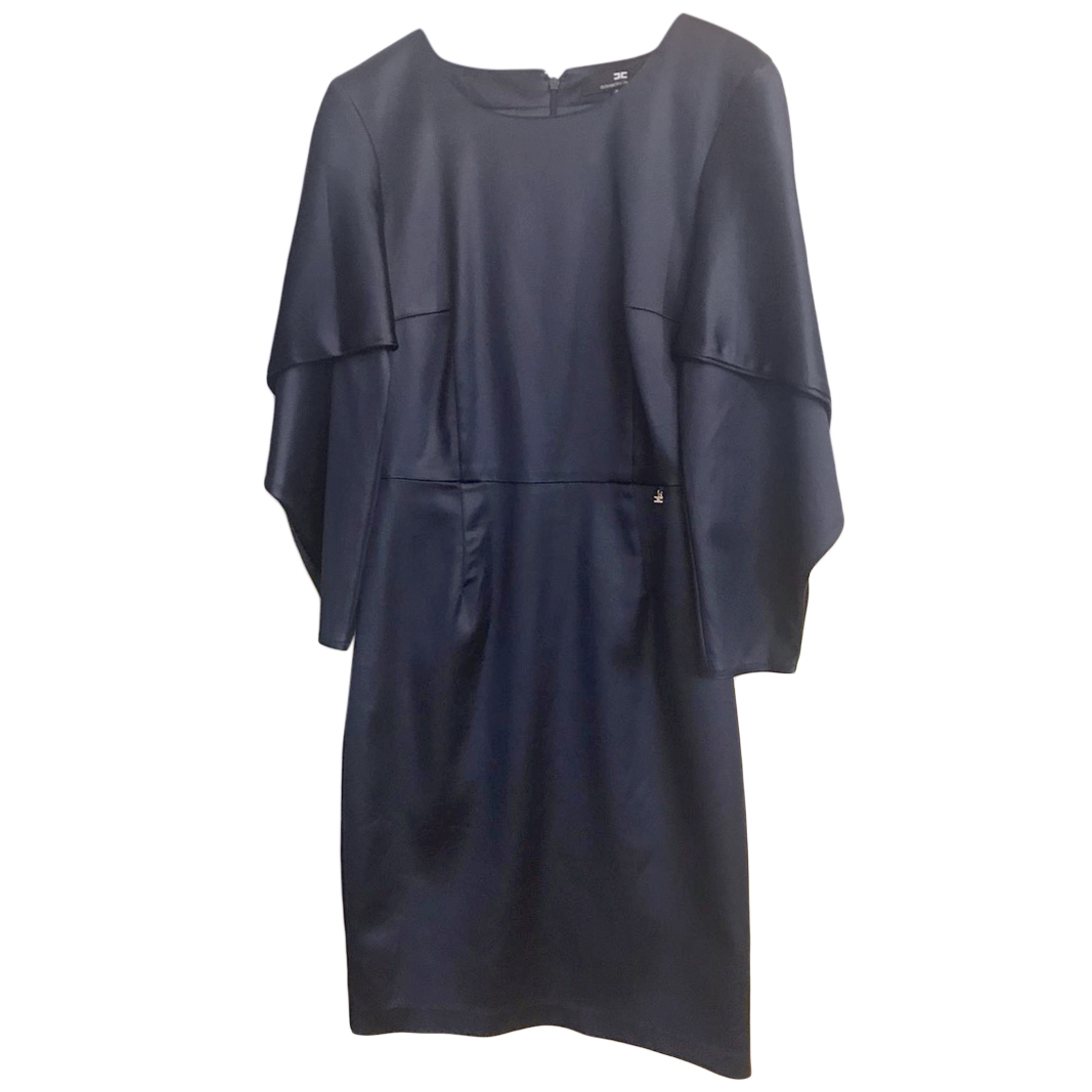 Elisabetta Franchi Blue Satin Dress