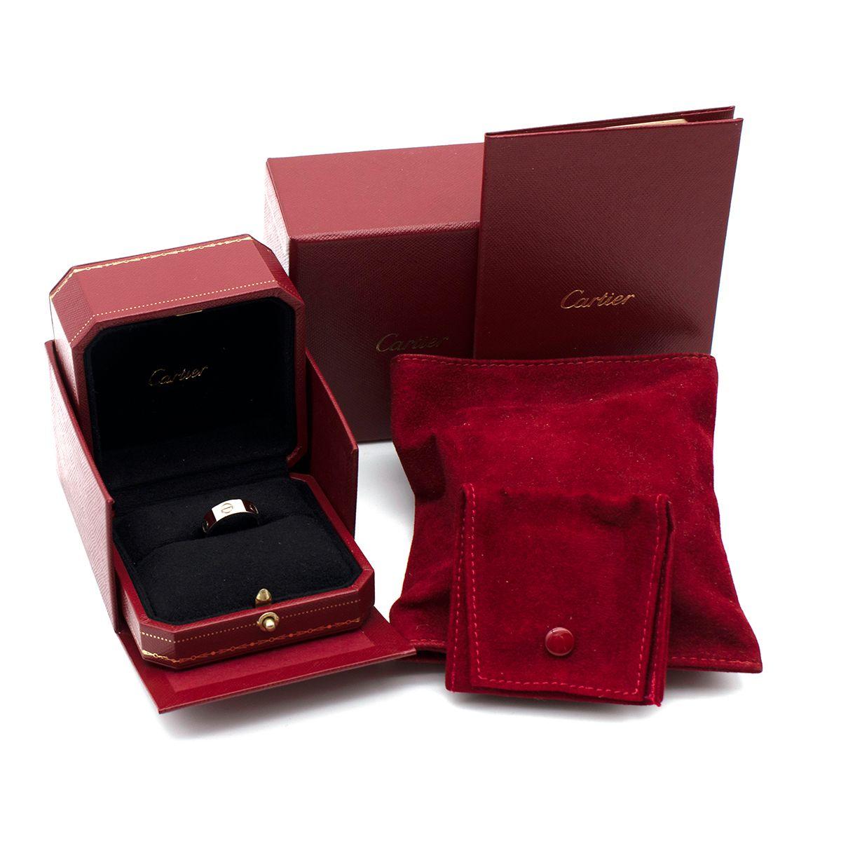 Cartier White Gold LOVE Ring 50