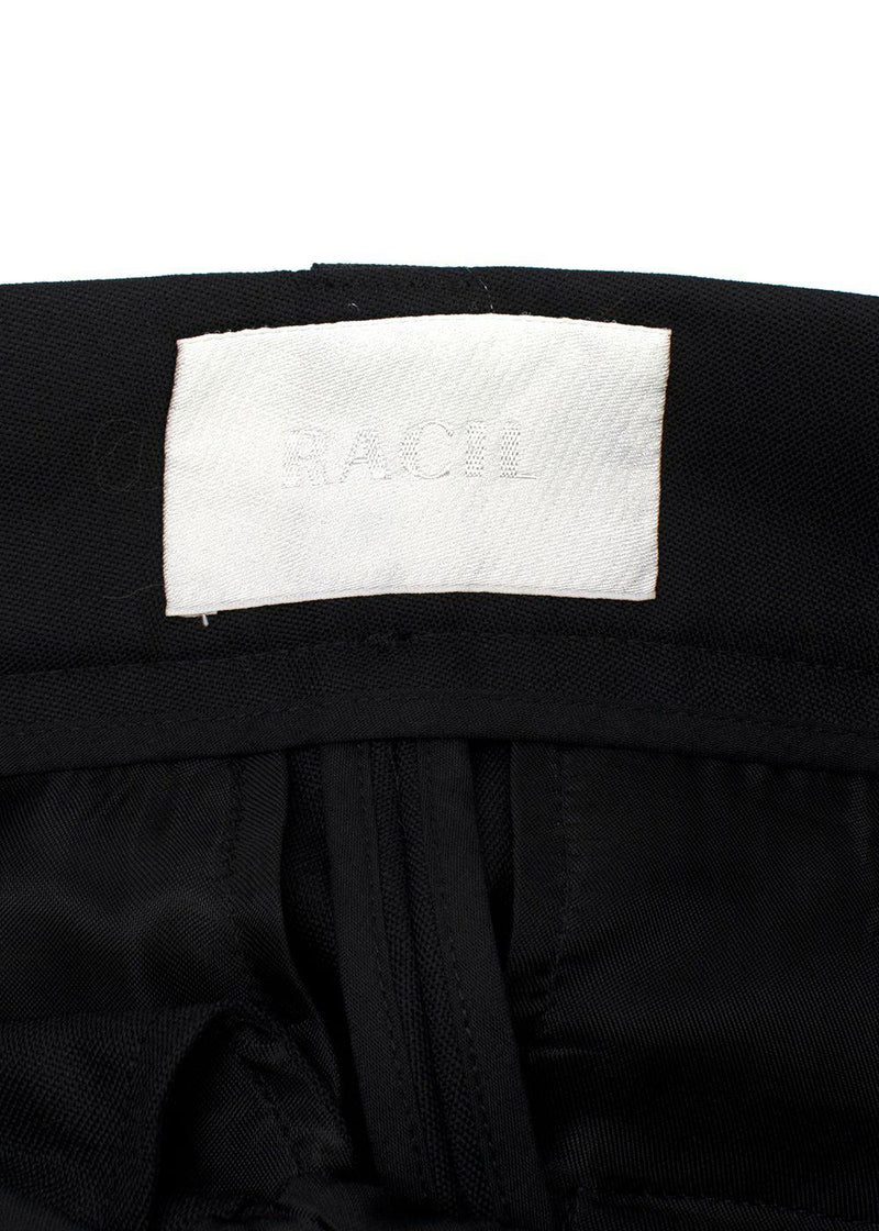 Racil Classic Black Wool Suit Trousers