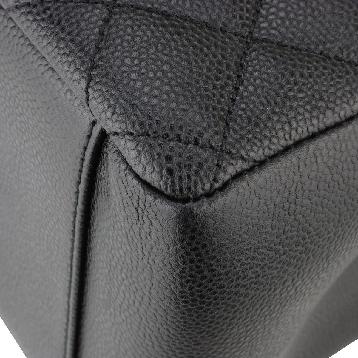 Chanel Black Caviar Leather Grand Shopper Tote