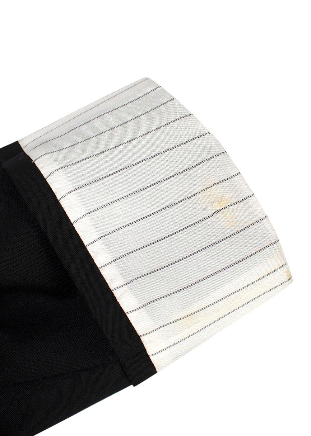 Racil Black Double Breasted Belted Tuxedo Blazer