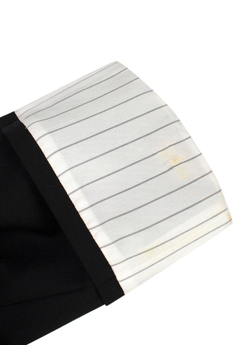 Racil Black Double Breasted Belted Tuxedo Blazer