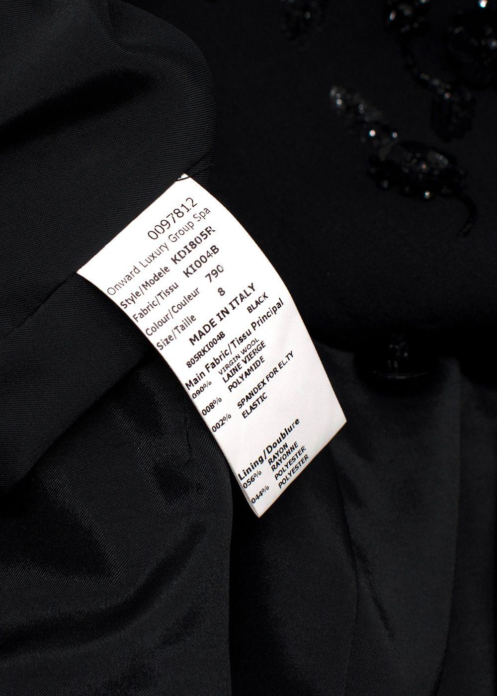 Michael Kors Sequin Floral Black Dinner Jacket