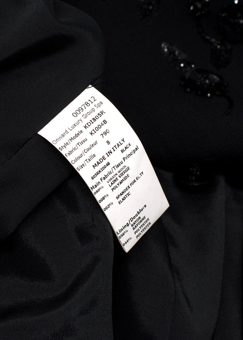 Michael Kors Sequin Floral Black Dinner Jacket